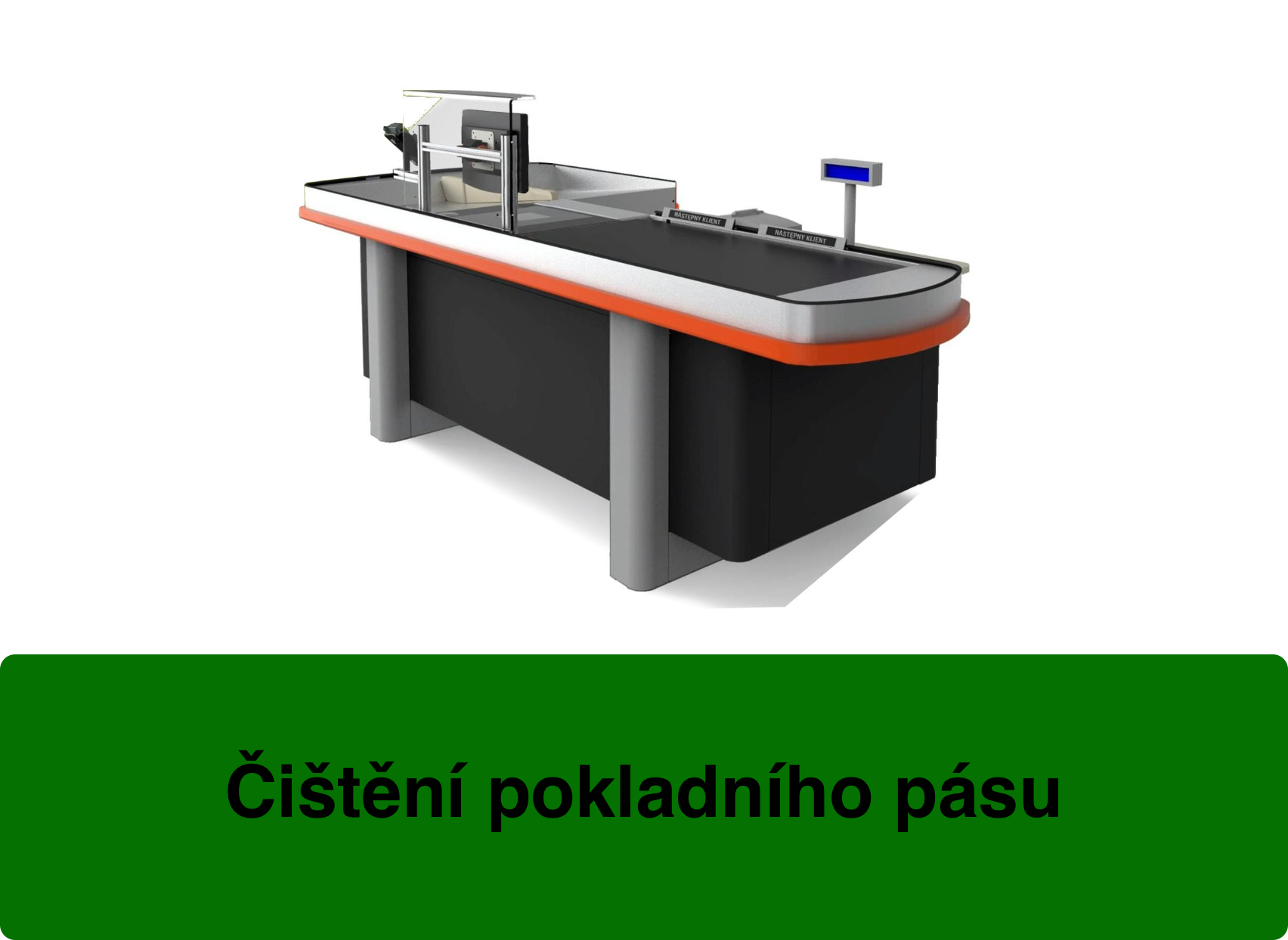 klik jagardener - pokladní pás